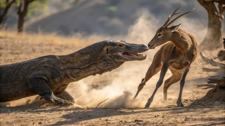 Cara Komodo Berburu Mangsa di Alam Liar